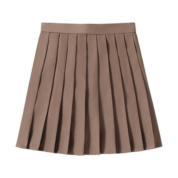 Women's Pleated Mini Skirt High Waist A-Line Cheerleader School Skirt with Contrast Stitching for Daily Party Wear
