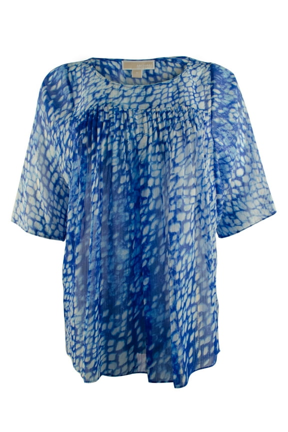 Women's Pleated Patterned Blouse