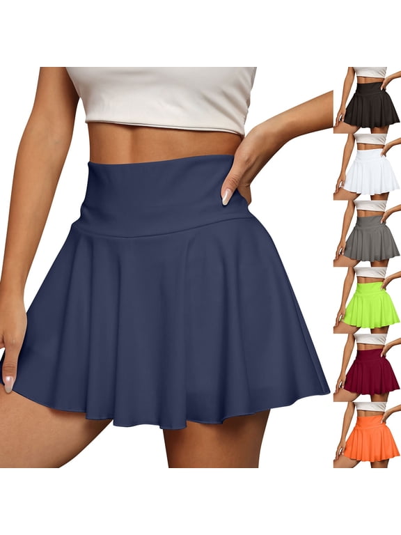 Women's Pleated Tennis Skirt Golf Skorts for Woman High Waisted Tummy Control Athletic Skirt with Pockets