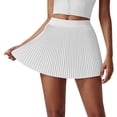 thumbnail image 1 of Women's Pleated Tennis Skirt with Pockets, High-Waisted Miniskirt, Lightweight, Flowy, Made of Polyester/Spandex, for Sports and Casual Wear, 1 of 4