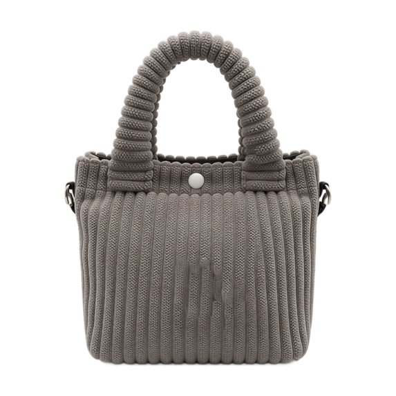 Women's Pleated Tote Bag Large Capacity Crossbody Shoulder Handbag, Vertical Textured Polyester Purse with Handles, Lightweight Work Shopping Daily Commuter Bag for Ladies, Dark Taupe