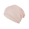 thumbnail image 1 of Women's Pleated Undercap Hijab Bonnet, Cotton Inner Headscarf Cap for Women, Muslim Underscarf Cap, Pleated Cotton Turban Cap for Women, Solid Color Daily Wear Head Cap, 1 of 3