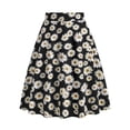 thumbnail image 1 of Women's Pleated Vintage Skirt Floral Print A-line Midi Skirts with Pockets, 1 of 5