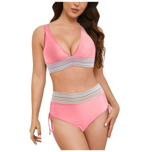 Women's Plunge Bikini Top Seersucker
