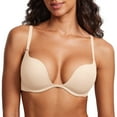 thumbnail image 1 of Women's Plunge Bra Deep V Sexy Underwire Low Cut Bras T Shirt Cleavage Lightly Padded, 1 of 5