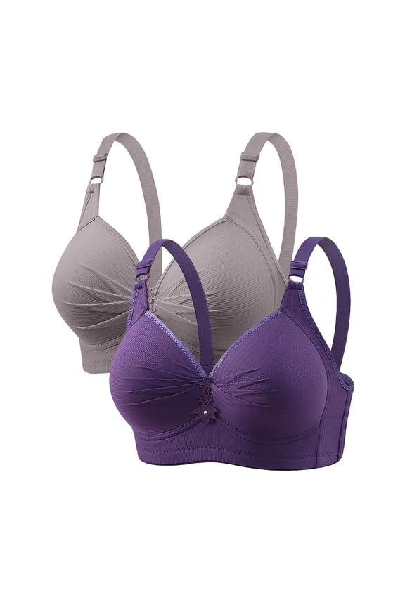 Women's Plunge Super Push Up Bra Padded Underwire T Shirt Bra Gray 36