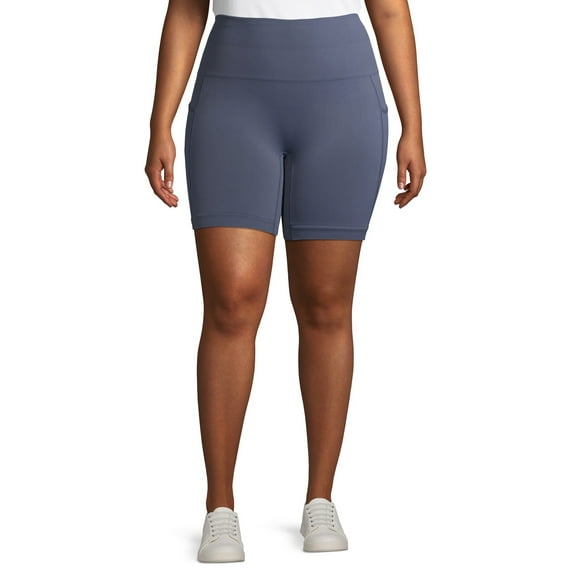 Under Control Women’s Adult Plus Active Seamless Bicycle Short With Phone Pockets Athletic Shorts