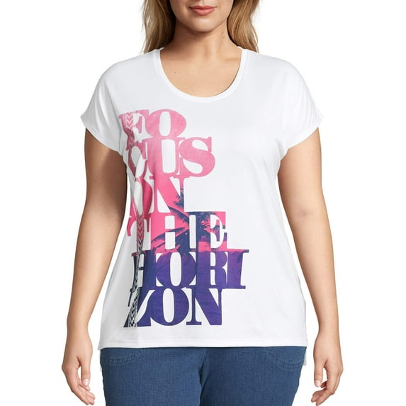 Women's Plus Active Short Sleeve Graphic Tee