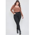 thumbnail image 1 of Women's Plus Size Essential Seamed Waistband Frayed Ankle Jeans, 1 of 11