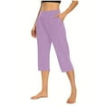 thumbnail image 1 of Women's Plus Black Dress Pants Women Plus Size 24W Women Linen Pants Petite Length Yoga Capri for Women Trendy Loose Comfy Summer Going Out Athletic Sweatpants Wide Leg Capris High Waisted Pants, 1 of 6