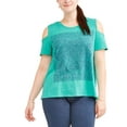 thumbnail image 1 of Women's Plus Cold Shoulder Tee, 1 of 3