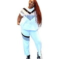 thumbnail image 1 of Women's Plus Color Block Sweat Pants Set, 1 of 2