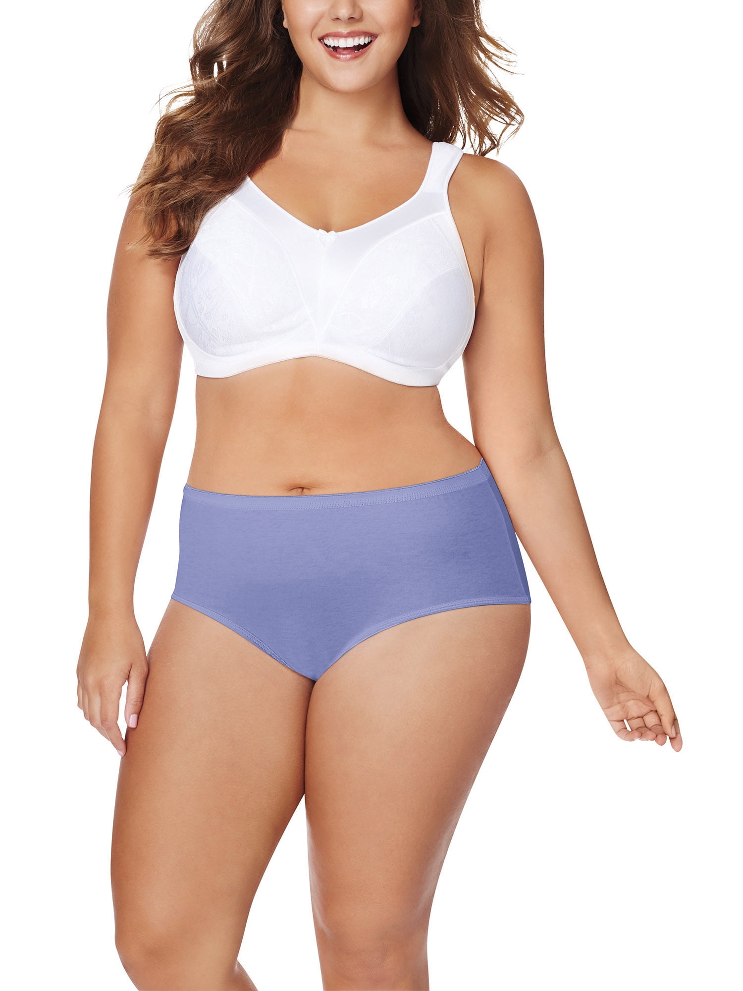 Women's Plus Cotton Brief Panties - 5+1 Bonus Pack