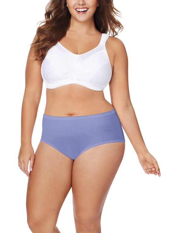 Women's Plus Cotton Brief Panties - 5+1 Bonus Pack