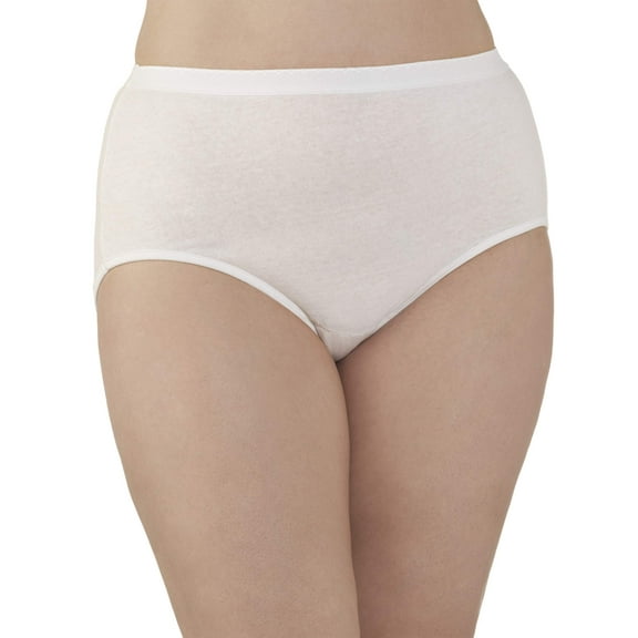 Women's Plus Cotton Brief Panties - 5 Pack