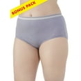 thumbnail image 1 of Women's Plus Cotton Heather Brief Panties - 5+1 Bonus Pack, 1 of 5