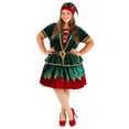 thumbnail image 1 of Women's Plus Deluxe Holiday Elf Costume, 1 of 4