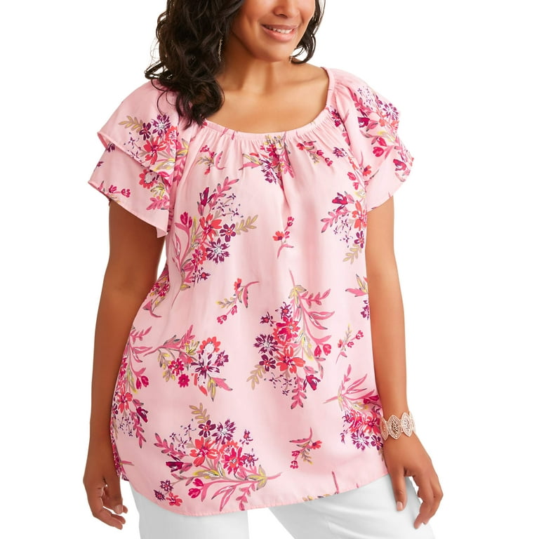 Walmart peasant hot sale tops