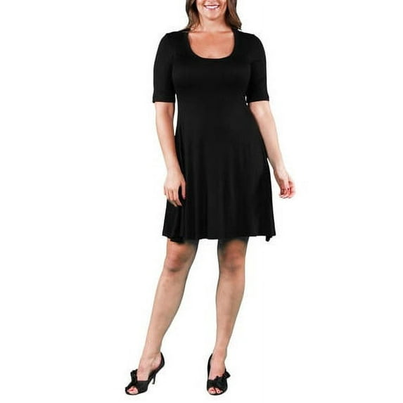 Women's Plus Elbow-Sleeve Dress