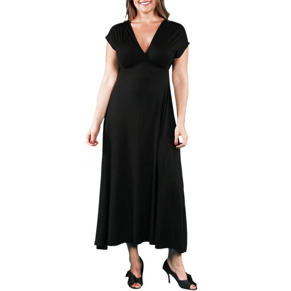 Women's Plus Faux Wrap Maxi Dress