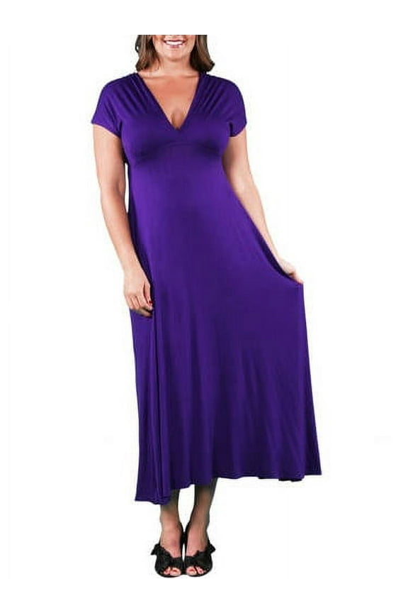 Women's Plus Faux Wrap Maxi Dress