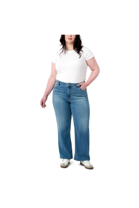 Women's Plus Featherweight Wide Leg Jean - Vegas