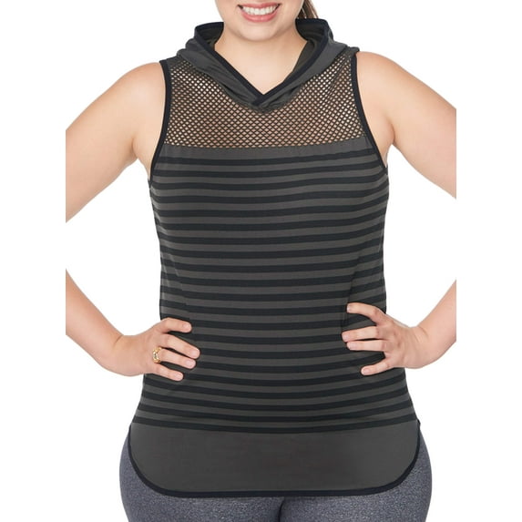 Women's Plus Fish Net Sleeveless Tunic H