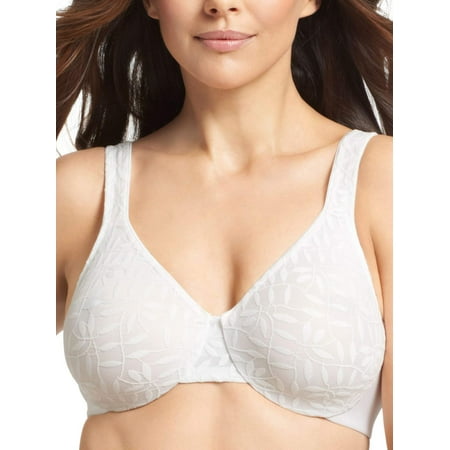 Women's Plus Lace Sheer Leaves Underwire Minimizer Bra, Style 35519
