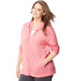 thumbnail image 1 of Women's Plus Lightweight Slub Jersey Zip Hood, 1 of 3
