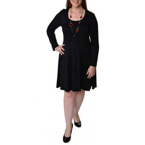 Women's Plus Long Sleeve Casual Dress