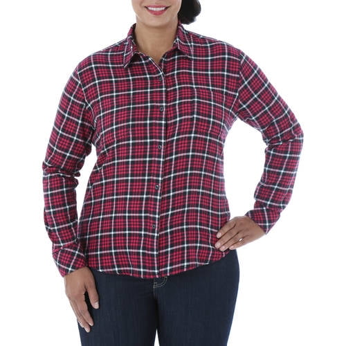 walmart women's lee flannel shirts