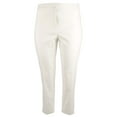 thumbnail image 1 of Women's Plus Lux Tech Cotton Blend Stretch Slit Hem Slim Leg Pants Wht 22W, 1 of 3