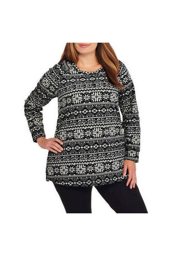 Women's Plus Microfleece Crew Shirt