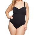thumbnail image 1 of Women's Plus One-Piece Twisted-Front Swimwear 20W, 1 of 2