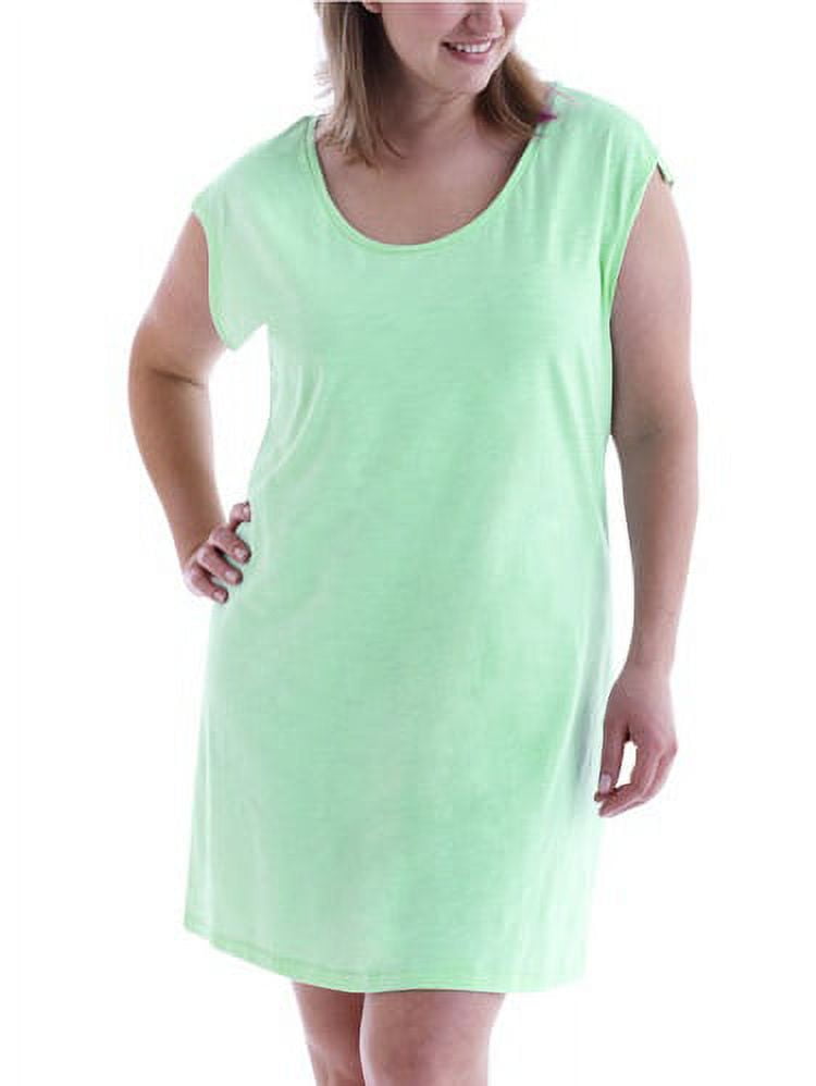 Women's Plus Organic Cotton Assorted Scoop Nightshirts, 2Pack