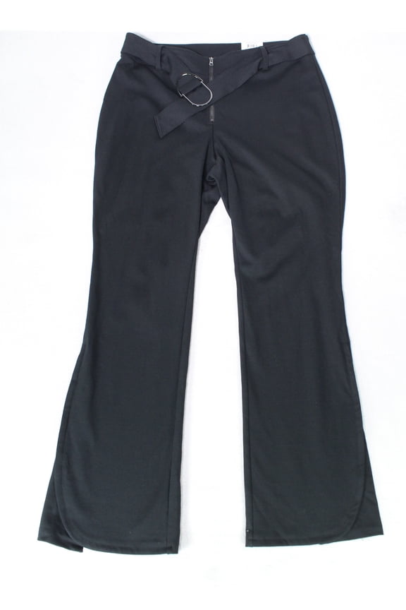 Women's Plus Ponte Knit Bootcut Dress Pants Stretch 28W