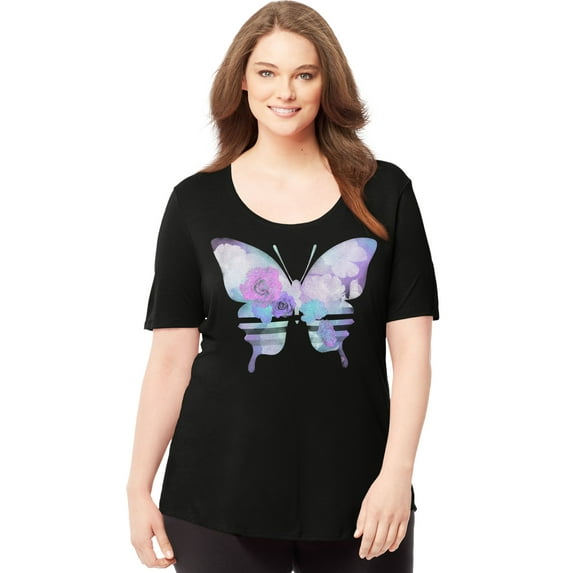 Women's Plus Printed Scoopneck T-shirt