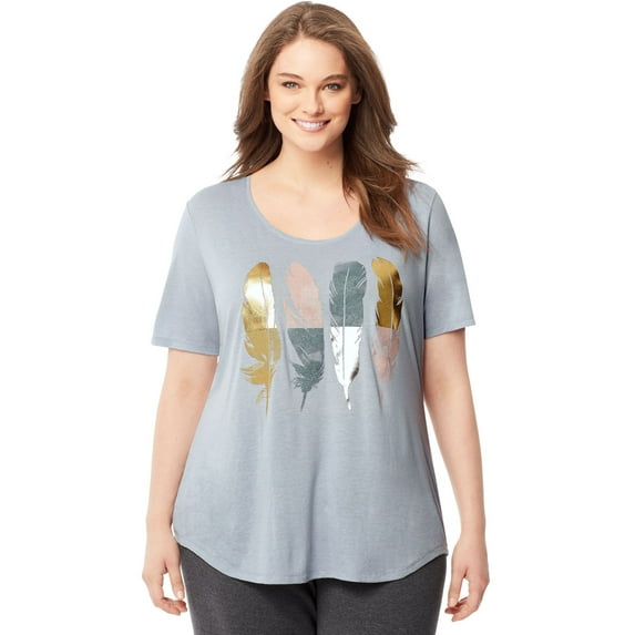 Women's Plus Printed Scoopneck T-shirt