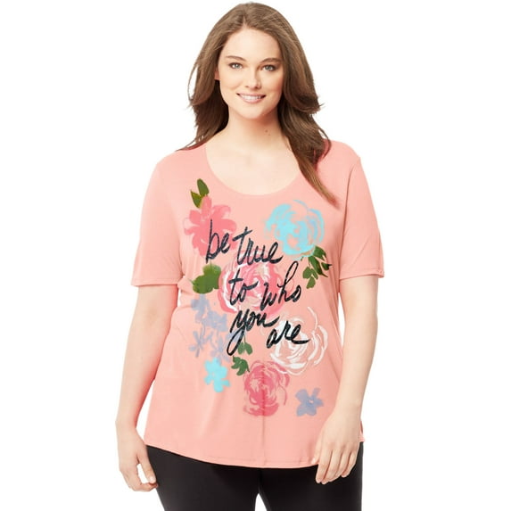 Women's Plus Printed Scoopneck T-shirt