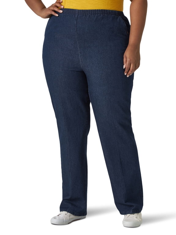Women's Plus Comfort Collection Scooter Elastic Waist Pants