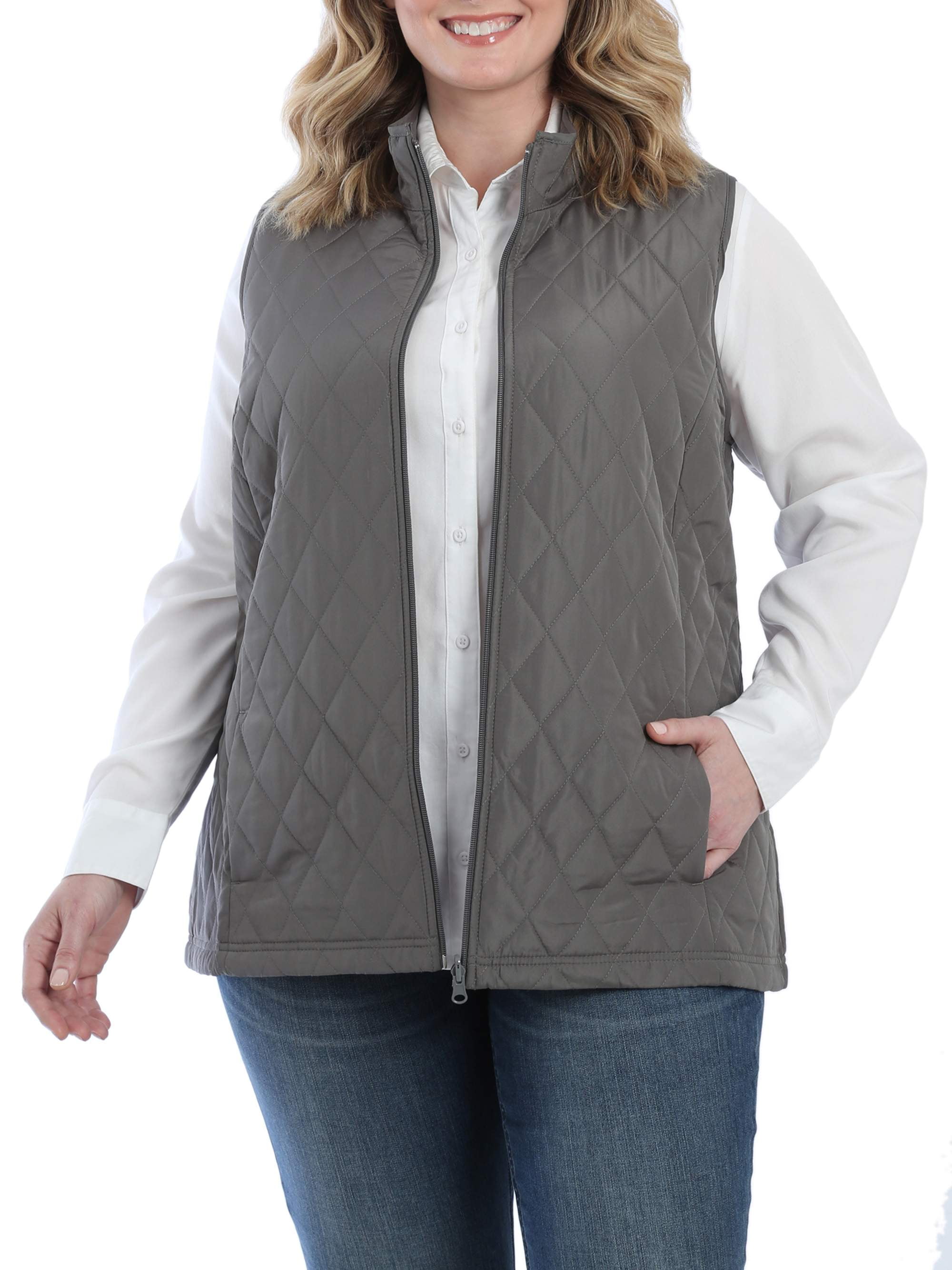 Women's Plus Quilted Reversible Vest