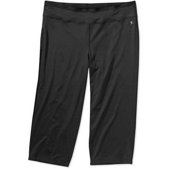 Women's Plus Reversible Waistband Yoga Capri Pants