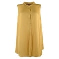 thumbnail image 1 of Women's Plus Rumple Satin Henley Tunic Top AS 2X, 1 of 4