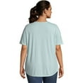thumbnail image 1 of Women's Plus Shirred Scoopneck T-shirt, 1 of 1