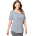 thumbnail image 1 of Women's Plus Shirred Scoopneck T-shirt, 1 of 3