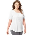 thumbnail image 1 of Women's Plus Shirred Scoopneck T-shirt, 1 of 3