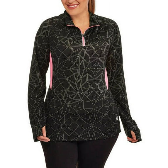 Women's Plus-Size  2 Color Sublimation Half Zip