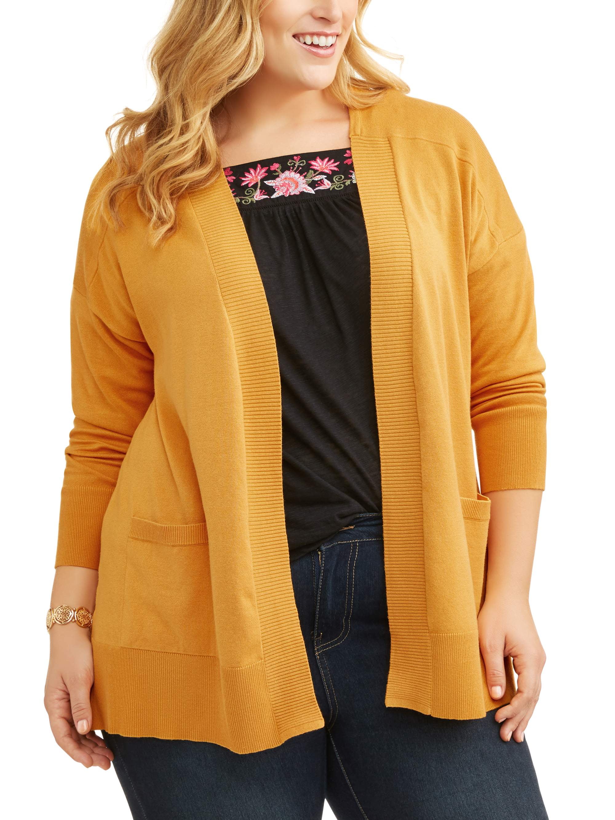 Women's Plus Size 2 Pocket Cardigan