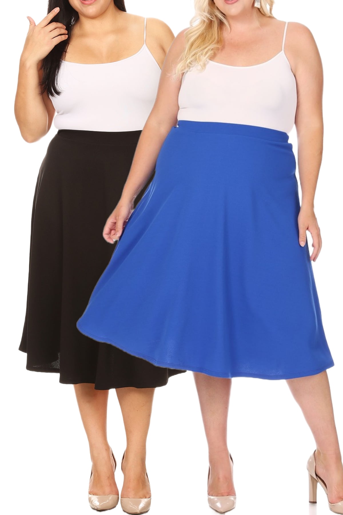 Aline plus size midi skirt hot sale
