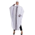 thumbnail image 1 of Women's Plus Size Abaya Maxi Dress Long Sleeve Batwing Sleeve Sequin Tassel Trim Loose Fit Caftan Robe Islamic Prayer Dress Elegant Evening Party Wedding Guest, 1 of 8